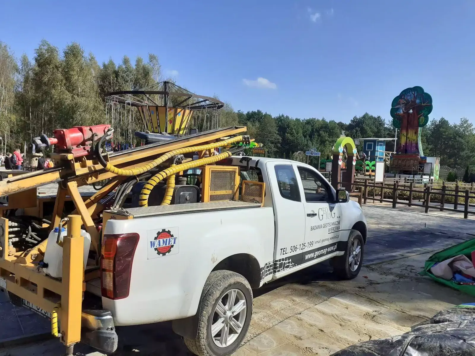 Wiertnica podczas odwiertów geotechnicznych